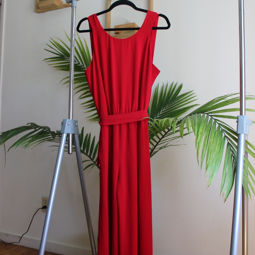 Lipstick Red Jumpsuit